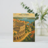 ヴィンテージプラクロアチアトラベルシティビュー ポストカード (スタンド正面)