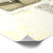 ヴィンテージプラッツバーグNYの絵図(1877) ポスター (角)