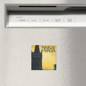 ヴィンテージプラハのポスター マグネット (インサイチュ (食洗機))