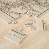 ヴィンテージプラハの地図(1882年) ジグソーパズル (側面)