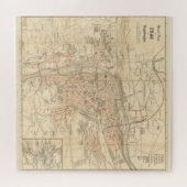 ヴィンテージプラハの地図(1882年) ジグソーパズル (横)