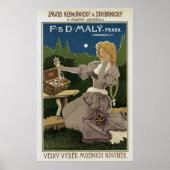 ヴィンテージプラハジュエリー&シルバーウェアアド ポスター (正面)