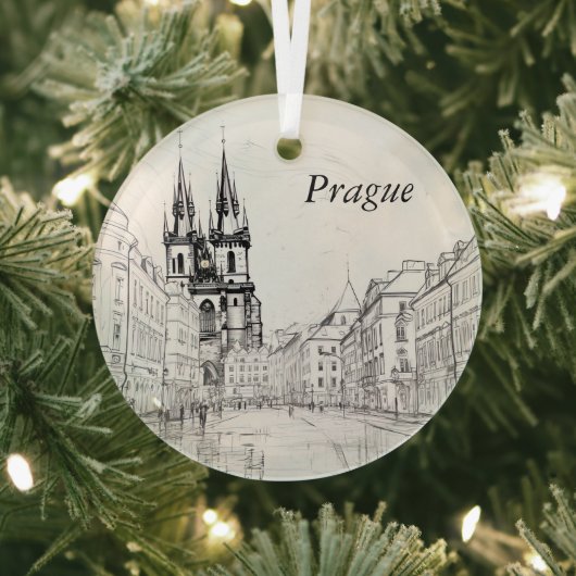 ヴィンテージプラハセラミックタイル ガラスオーナメント (インサイチュ)