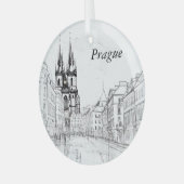 ヴィンテージプラハセラミックタイル ガラスオーナメント (正面左)