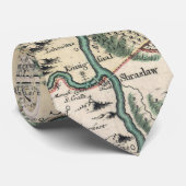 ヴィンテージプラハ周辺地域の地図(1740年) ネクタイ (ロール)