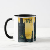 ヴィンテージプラハ（プラハ）ポスター マグカップ (左)