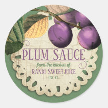 ヴィンテージプラムジャムはホームキャニングラベルを保持