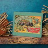 ヴィンテージプラムフルーツラベル天板 フォトプラーク (側面)