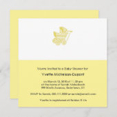 ヴィンテージプラムベビーシャワー黄色 招待状 (正面/裏面)