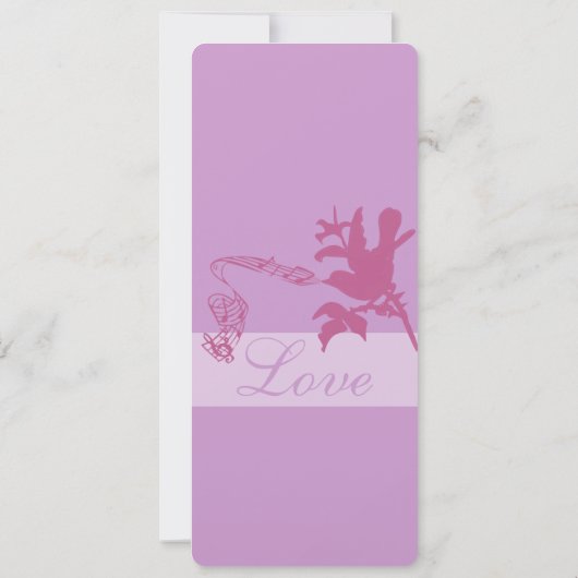 ヴィンテージプラムラブバード結婚式招待状 招待状 (裏面)