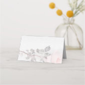 ヴィンテージプリムローズピンク結婚ローズ プレイスカード (裏面)