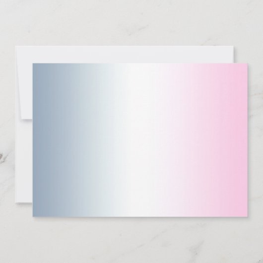 ヴィンテージプリンスプリンセスジェンダーが赤ちゃんシャワーを明かす 招待状 (裏面)