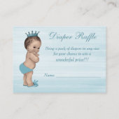 ヴィンテージプリンスベビーシャワーおむつラッフル エンクロージャーカード (裏面)