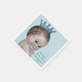 ヴィンテージプリンスベビーシャワーパーソナライズされた スタンダードカクテルナプキン (角)