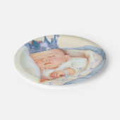 ヴィンテージプリンスボーイ赤ちゃんシャワー ペーパープレート (アングル)