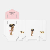 ヴィンテージプリンセスアフリカ系アメリカ人ベビーシャワー フェイバーボックス (折り畳みなし)