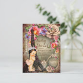 ヴィンテージプリンセスエッフェルタワーパリベビーシャワー 招待状 (スタンド正面)