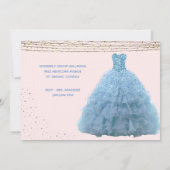 ヴィンテージプリンセスガウンストリングライトキンセアニェラ 招待状 (裏面)