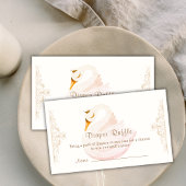 ヴィンテージプリンセススワンおむつラッフルベビーシャワー エンクロージャーカード