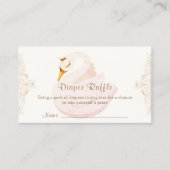 ヴィンテージプリンセススワンおむつラッフルベビーシャワー エンクロージャーカード (正面)