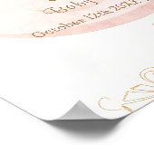 ヴィンテージプリンセススワンガールベビーシャワーウェルカム ポスター (角)