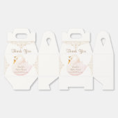 ヴィンテージプリンセススワンガールベビーシャワーサンキュー フェイバーボックス (見開き)