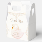 ヴィンテージプリンセススワンガールベビーシャワーサンキュー フェイバーボックス (見開き)