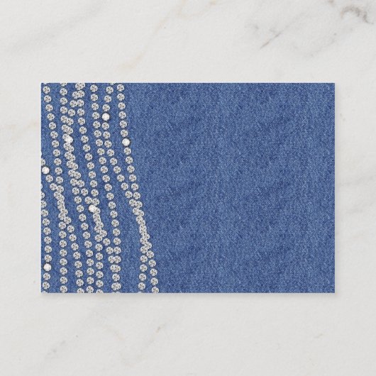 ヴィンテージプリンセスデニム&ダイヤモンドおむつラッフル エンクロージャーカード (裏面)