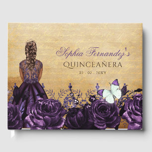 ヴィンテージプリンセスパープルバタフライクインセアニラ ゲストブック