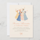 ヴィンテージプリンセスフェアユタレ誕生日 招待状 (正面)