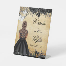 ヴィンテージプリンセスブラックバタフライテーブル 台座サイン