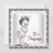 ヴィンテージプリンセスベビーシャワー招待状 招待状 (正面)