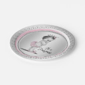 ヴィンテージプリンセスベビーシャワー紙プレート ペーパープレート (アングル)