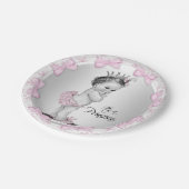 ヴィンテージプリンセスベビーシャワー紙プレート ペーパープレート (アングル)