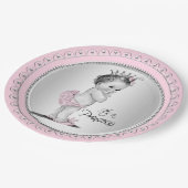 ヴィンテージプリンセスベビーシャワー ペーパープレート (アングル)