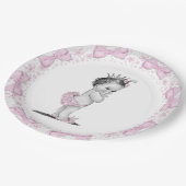 ヴィンテージプリンセスベビーシャワー ペーパープレート (アングル)