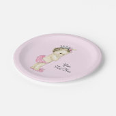 ヴィンテージプリンセスベビーシャワー ペーパープレート (アングル)