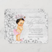 ヴィンテージプリンセスベビーシャワー 招待状 (正面/裏面)