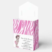 ヴィンテージプリンセスベビー誕生日ピンクゼブラパターン フェイバーボックス (オープン)