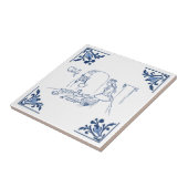 ヴィンテージプリンセスベーキングキッチンデルフトブルー&ホワイト タイル (側面)