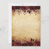 ヴィンテージプリンセスレッドバタフライキンセニェラ 招待状 (裏面)