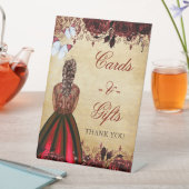 ヴィンテージプリンセスレッドバタフライテーブル 台座サイン (インサイチュ)