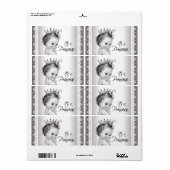 ヴィンテージプリンセス赤ちゃんシャワー水ボトルラベル ラベル (フルシート)