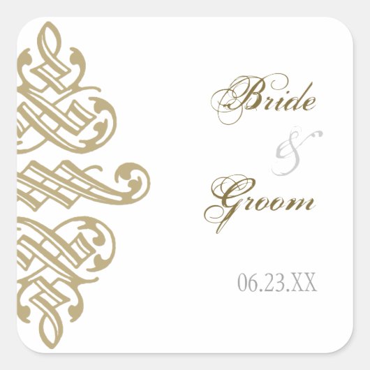 ヴィンテージプリンタのオーナメントシールに一致 スクエアシール (正面)