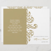 ヴィンテージプリンタのオーナメントフォーマル結婚式 プログラム (正面/裏面)