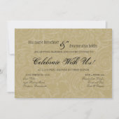 ヴィンテージプリンタオーナメントカップルシャワー招待状 招待状 (裏面)