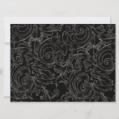 ヴィンテージプリンタオーナメントGoldl – 結婚式の招待 招待状 (裏面)