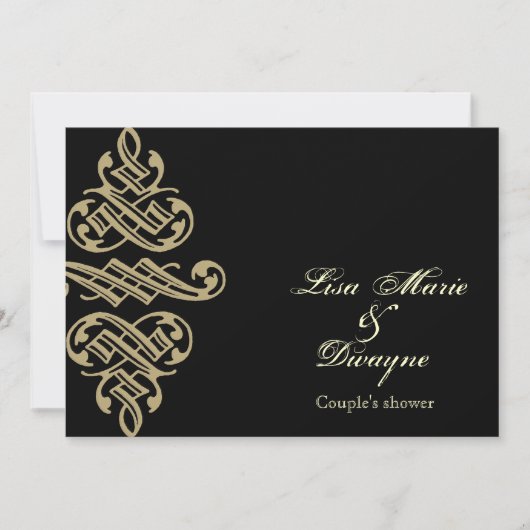 ヴィンテージプリンターの装飾 カップルシャワーの招待状 招待状 (正面)