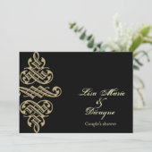 ヴィンテージプリンターの装飾 カップルシャワーの招待状 招待状 (スタンド正面)