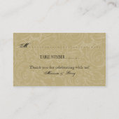 ヴィンテージプリンターオーナメントのテーブルの座席カード プレイスカード (裏面)